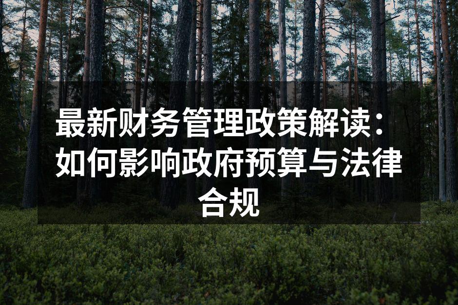 最新财务管理政策解读：如何影响政府预算与法律合规